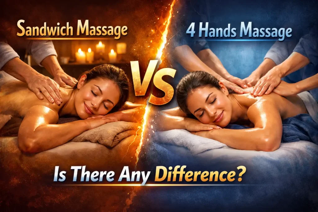 Sandwich Massage vs 4 Hands Massage