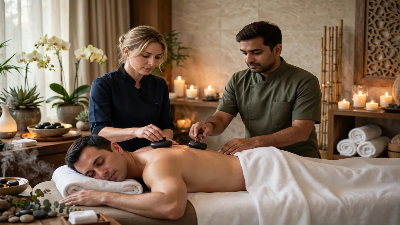 hot stone massage spa